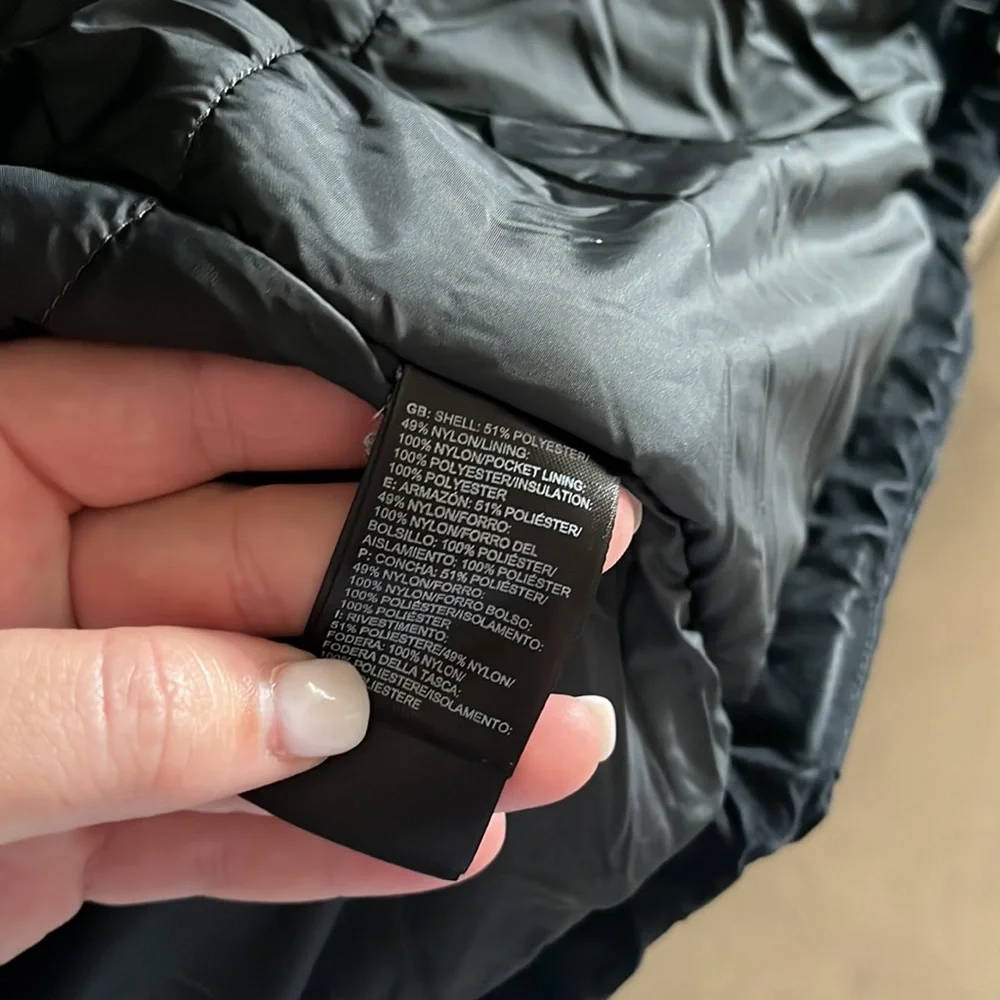 The North Face Black Faux Suede Hooded Zip Up Jacket Size Medium